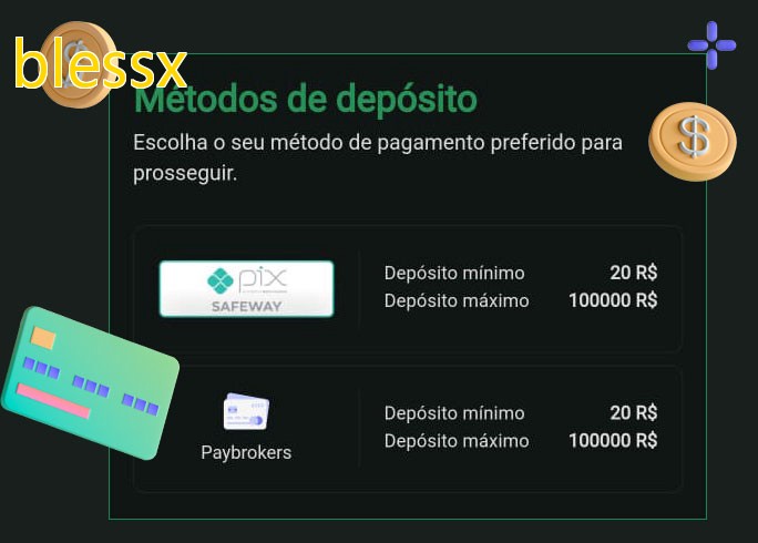 O cassino blessxbet oferece uma grande variedade de métodos de pagamento